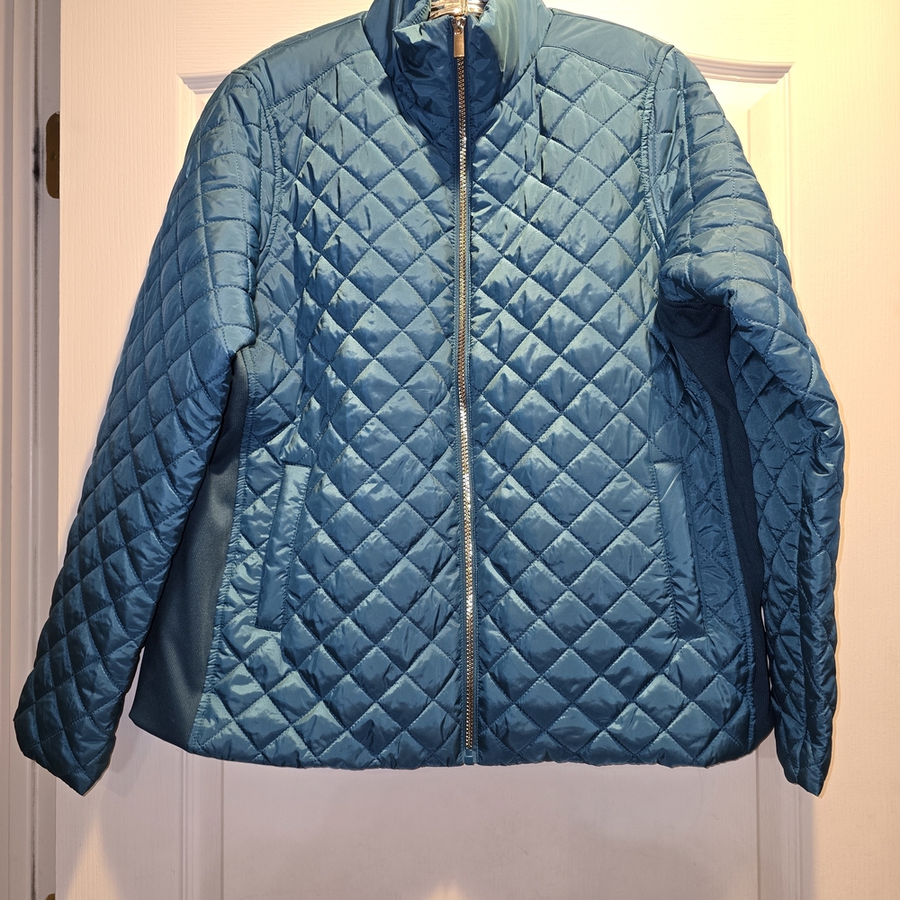 Elegant Teal Quilted Women's Puffer Jacket